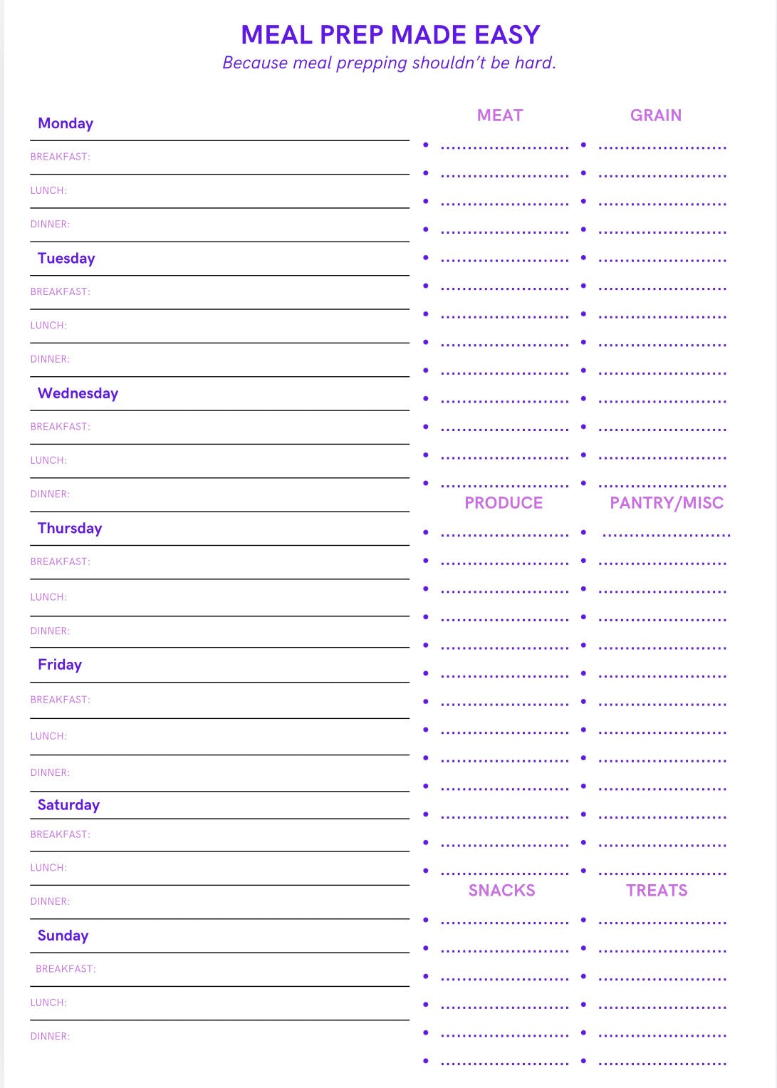 Weekly Meal Prep Guide